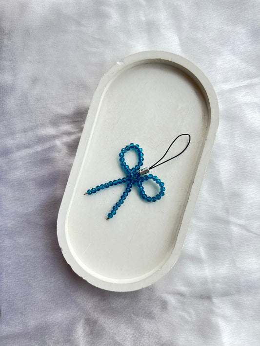 Turquoise Blue Bow Charm