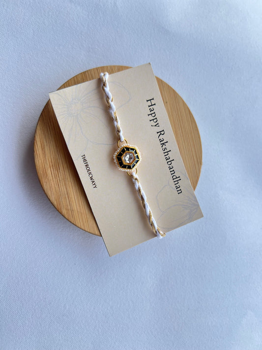 Dark Blue Kundan Bhai Rakhi