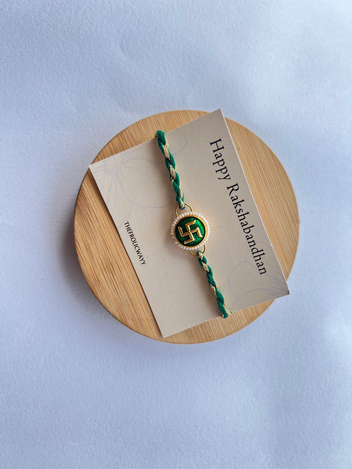 Green Sathiya Thread Bhai Rakhi