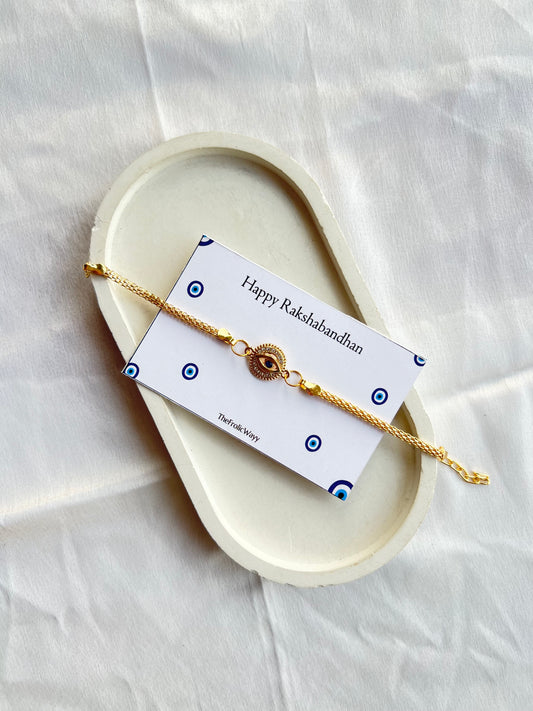 Circle Evil Eye Bracelet Rakhi