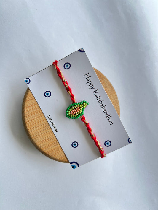 Avocado Bead Rakhi