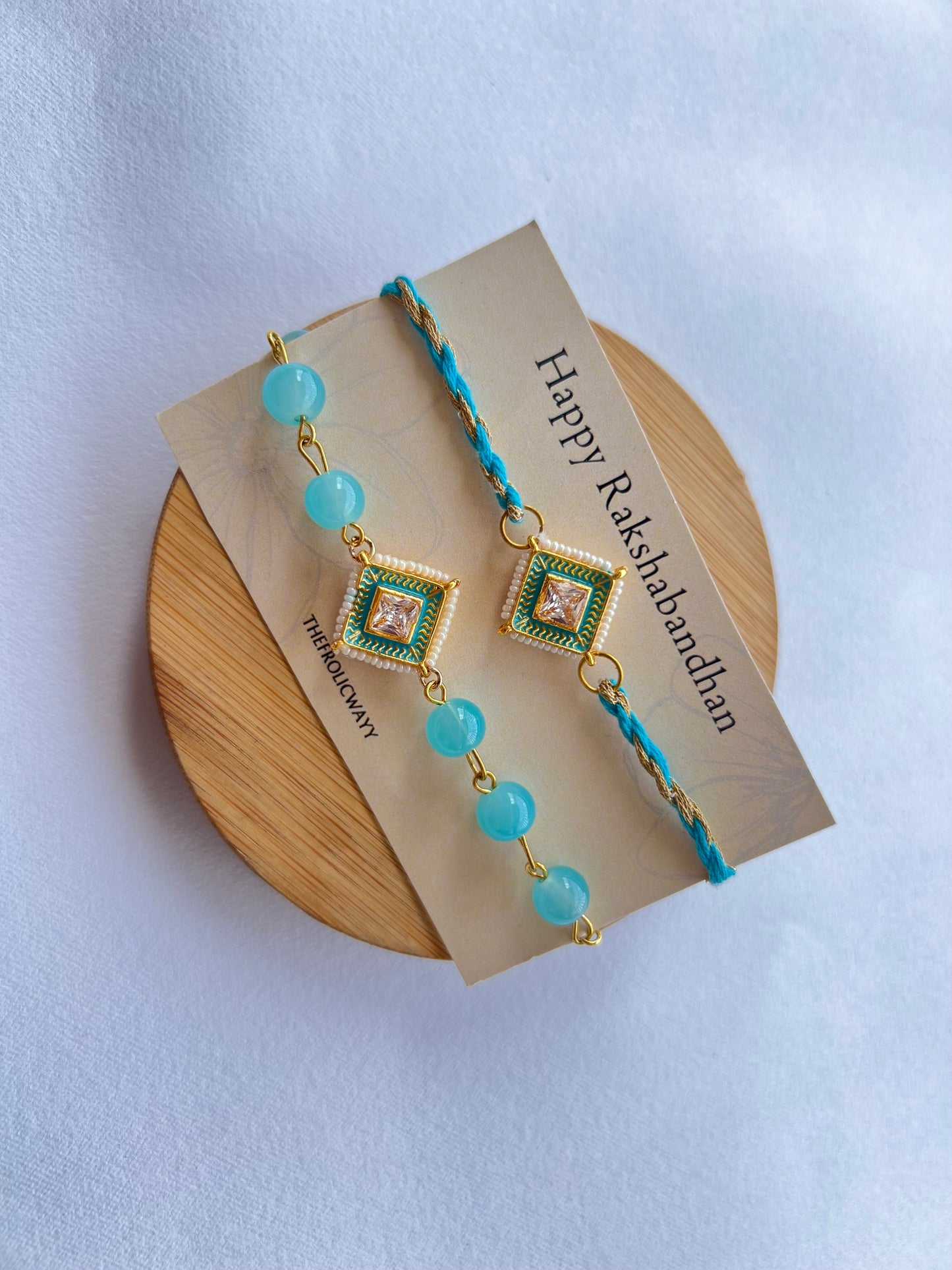 Blue Kundan Couple Pair