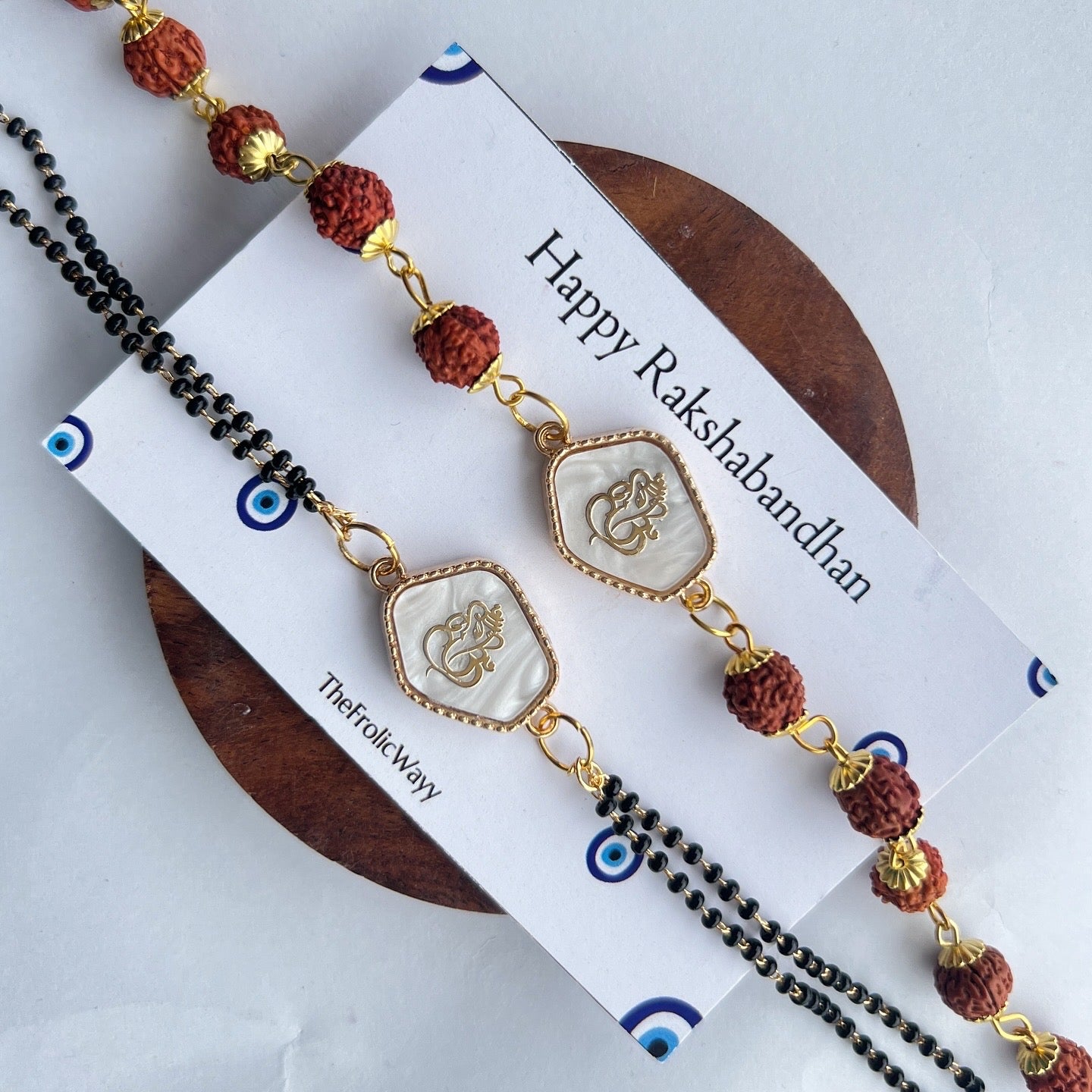 Ganesha Rusraksh Bhai-Bhabhi Rakhi