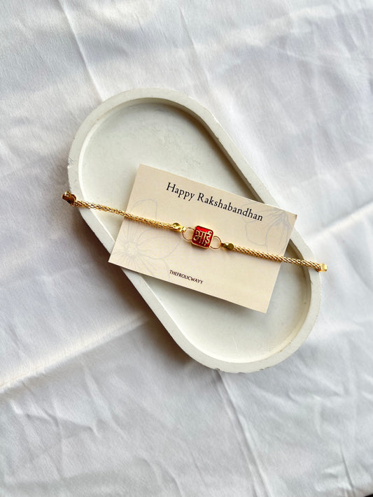 Red Bhai Bracelet Rakhi