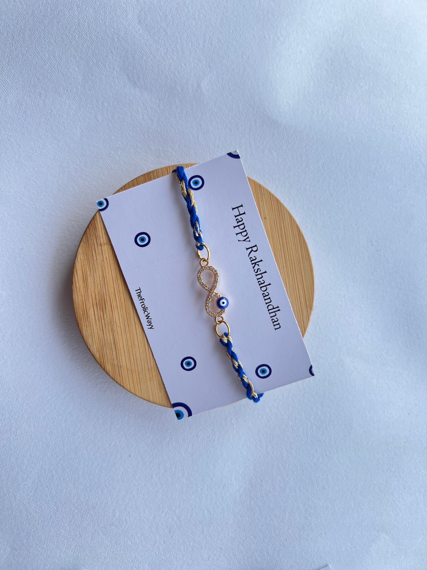 Blue Infinity Thread Bhai Rakhi